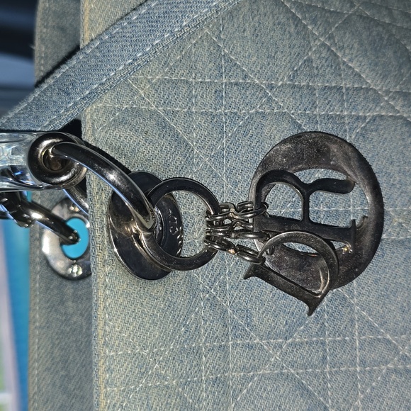 Denim Cannage Large Lady Dior Light blue - Picture 2 of 16